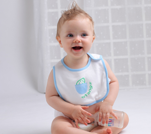 藕糖氏嬰兒圍嘴藍色