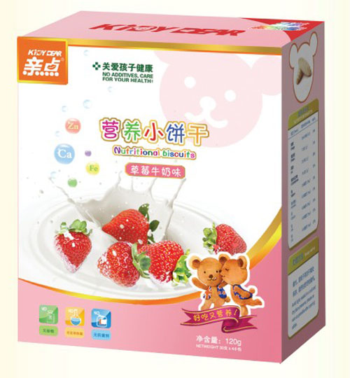 親點營養小餅干(草莓牛奶味)1