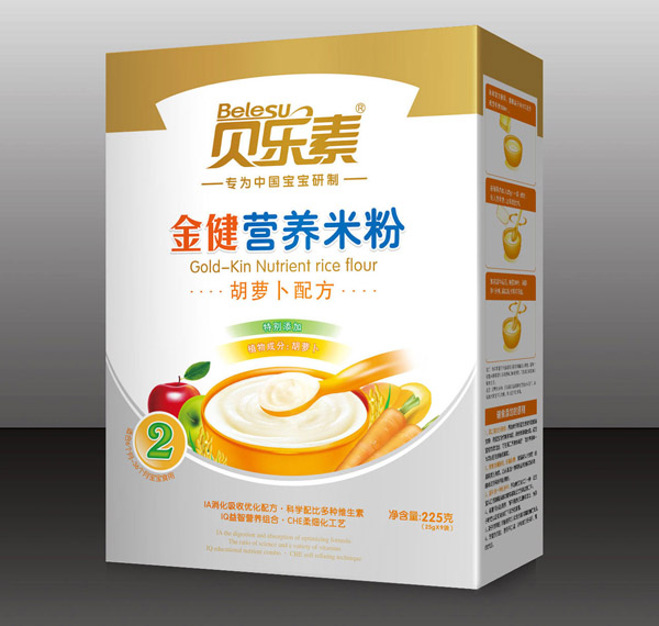 貝樂素胡蘿卜金健米粉2段