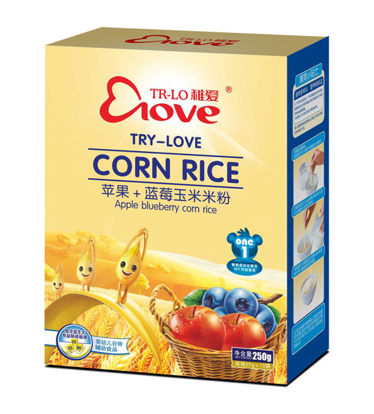 稚愛蘋果+藍莓玉米米粉1段