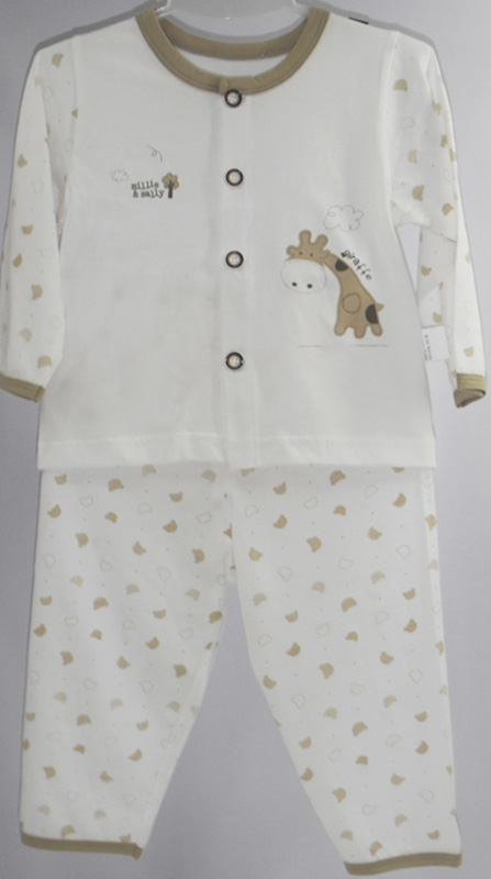 娃愛的蓓蓓駝色花紋純棉內衣