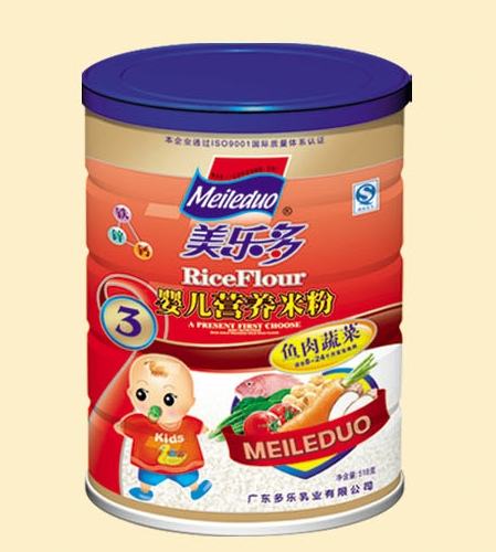 美多樂魚肉蔬菜嬰兒營養米粉3段