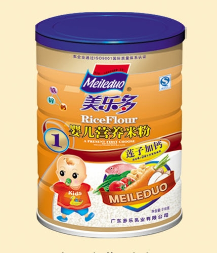 美多樂蓮子加鈣嬰兒營養米粉1段