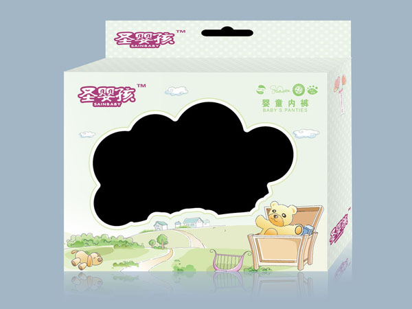 圣嬰孩女童印花三角花邊內褲