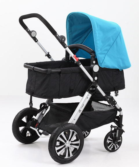 艾珈壹嬰兒推車藍色
