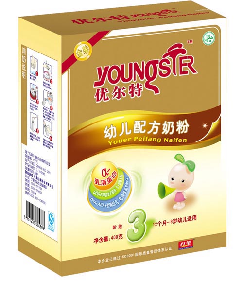 紅果優爾特金裝幼兒配方奶粉3段盒裝