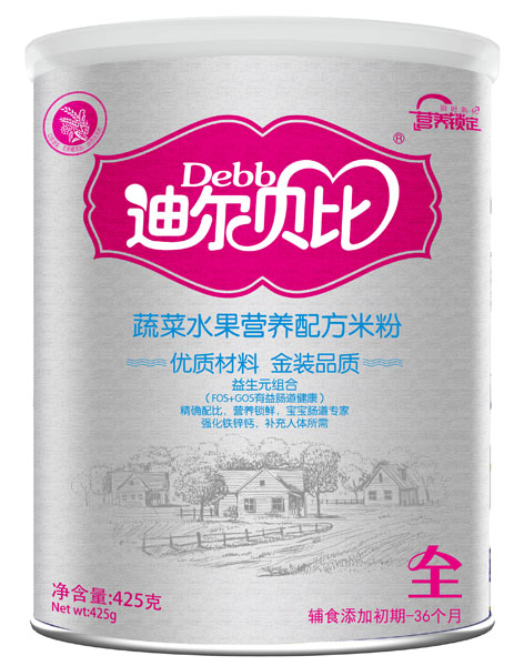 迪爾貝比蔬菜水果營(yíng)養(yǎng)配方米粉聽(tīng)裝