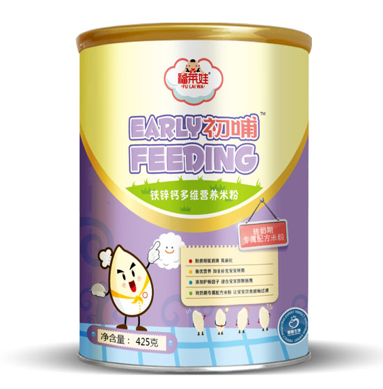 福萊娃初哺鐵鋅鈣多維營養米粉聽裝