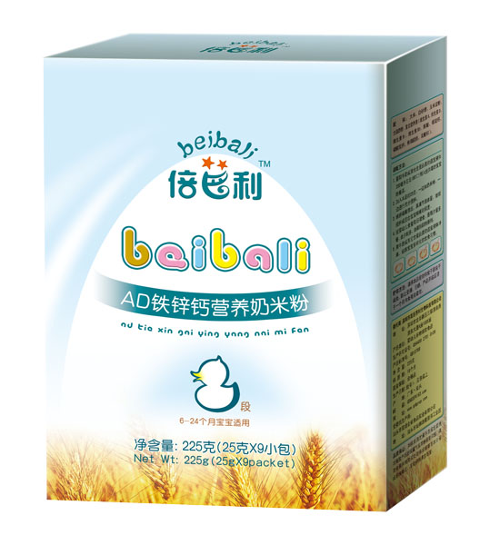 倍芭利AD鐵鋅鈣營養奶米粉盒裝