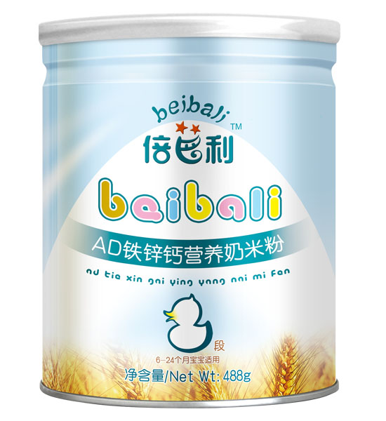 倍芭利AD鐵鋅鈣營養奶米粉罐裝