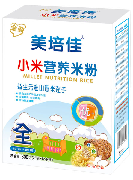 美培佳益生元淮山蓮子小米營養米粉