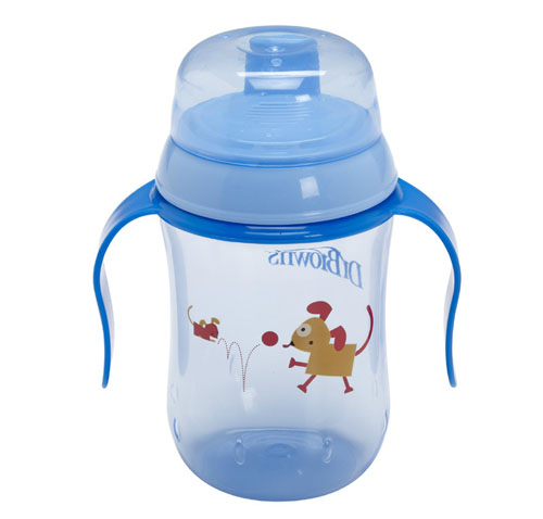 布朗博士9安士硬吸嘴學飲杯藍色