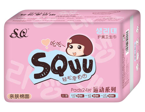 SQUU柔爽棉面護翼衛生巾