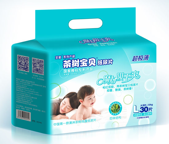 至愛(ài)茶樹(shù)寶貝純露紙尿片L碼30片