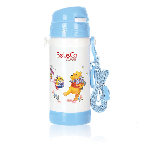 貝樂嘉藍色卡通保溫環保水壺