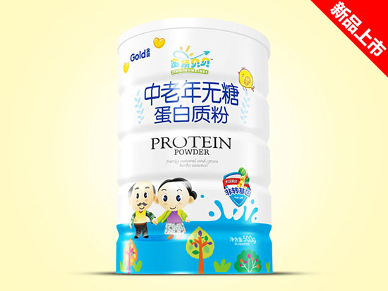 金頂貝貝蛋白質(zhì)粉500g鐵聽-中老年無糖