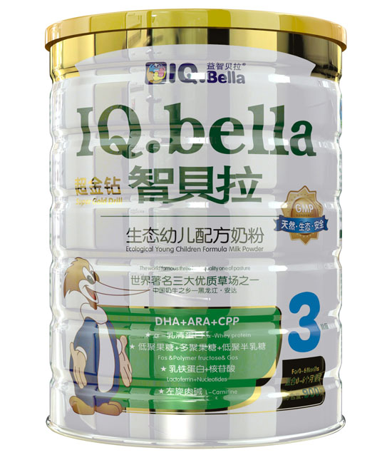 智貝拉超金鉆生態幼兒配方奶粉3段
