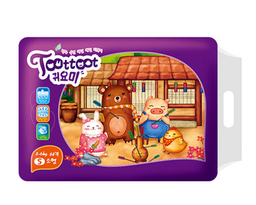 迪優米超薄干爽嬰兒紙尿褲S碼68片裝