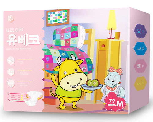 優貝可極薄款嬰兒紙尿褲M碼72片大包裝