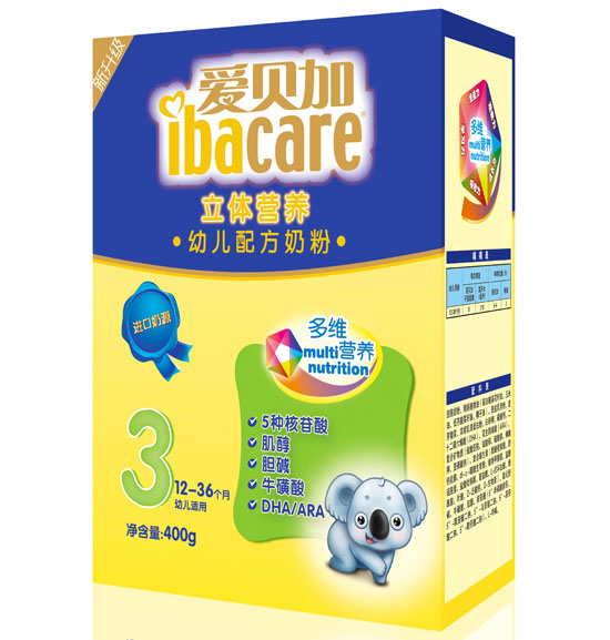愛貝加立體營養幼兒配方奶粉盒裝3段