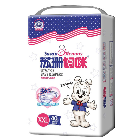 蘇珊媽咪柔薄型嬰兒紙尿褲XXL40片