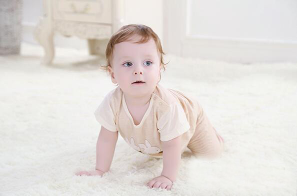 蓓琪兔嬰兒內衣2015春夏新款撞色短袖肩扣套裝0