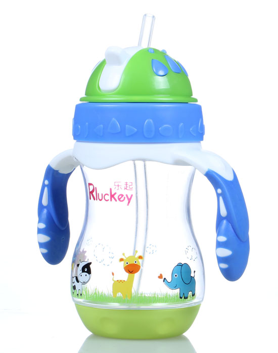 樂起PP歪嘴帶吸管水壺240ml