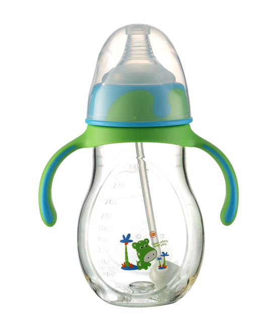 優嘻噯黃金PA自動奶瓶300ml綠色