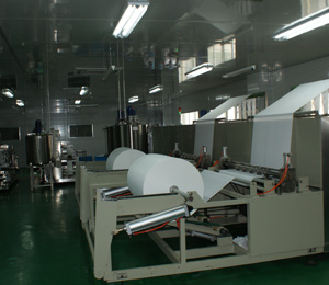 知心貝比濕巾生產(chǎn)車間