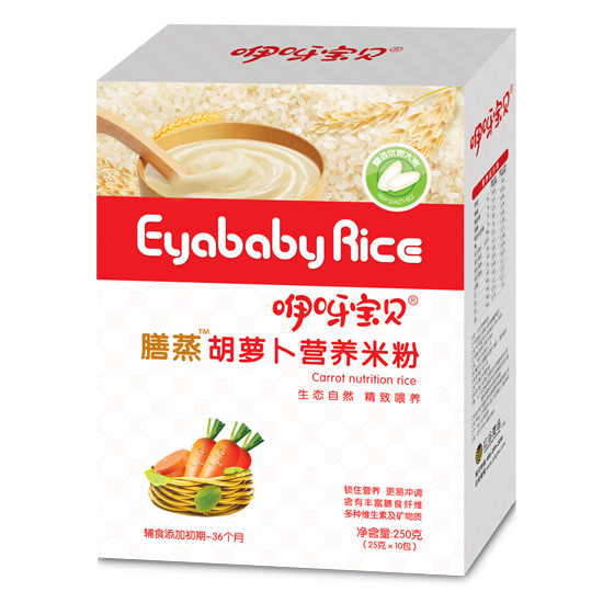 咿呀寶貝膳蒸胡蘿卜營養米粉-聽裝