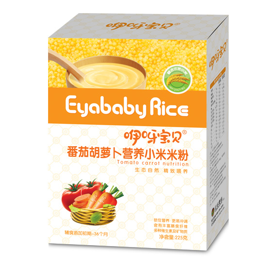 咿呀寶貝番茄胡蘿卜營養小米米粉-盒裝