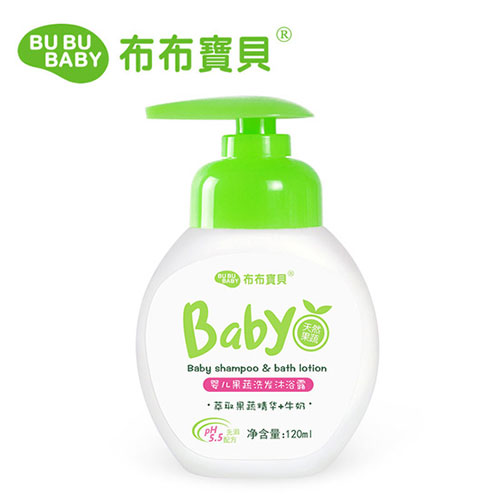 布布寶貝嬰兒果蔬洗發沐浴露(便攜裝)120ml