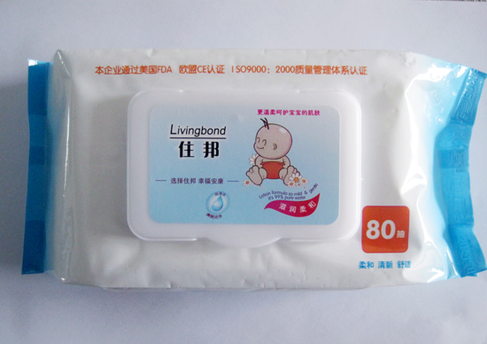 住邦嬰兒滋潤(rùn)柔和濕巾80片加蓋