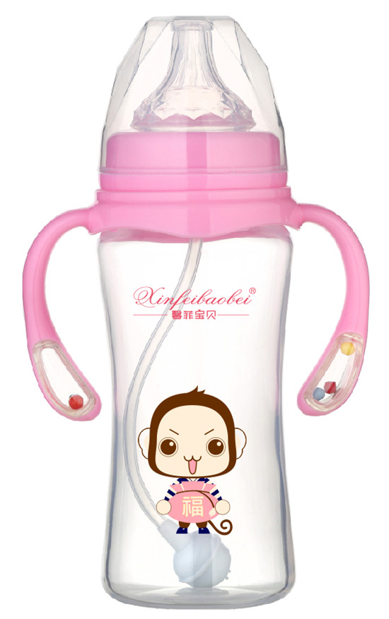 馨菲寶貝奶瓶響鈴手柄粉色