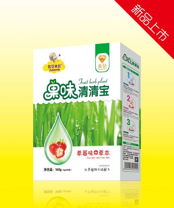 歐貝米拉金鉆草莓味+草本果味清清寶盒裝