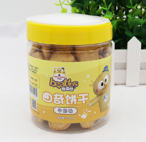 比逗仕牛奶味曲奇餅干-罐裝