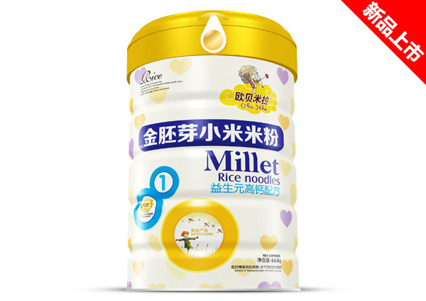 歐貝米拉金胚芽小米米粉-益生元高鈣配方