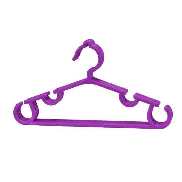 邦貝小象防風晾衣架紫色