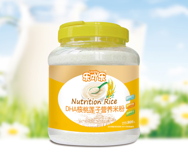 樂吖樂DHA核桃蓮子營養米粉桶裝