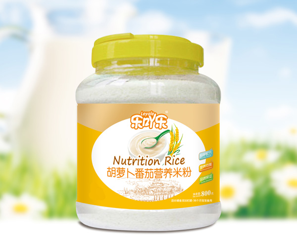 樂吖樂胡蘿卜番茄營養米粉桶裝