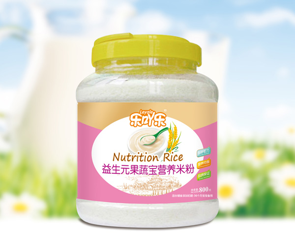 樂吖樂益生元果蔬寶營養米粉桶裝
