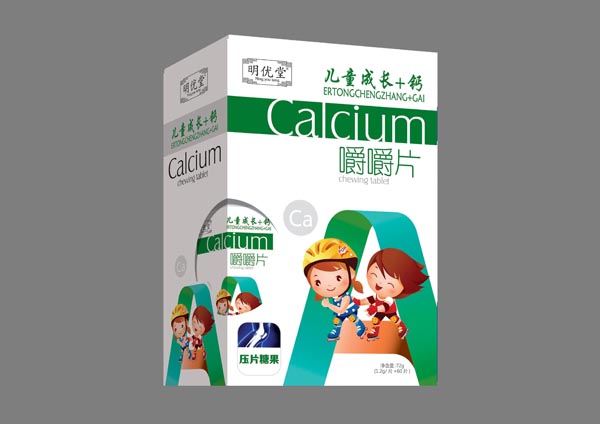 明優堂兒童成長+鈣嚼嚼片