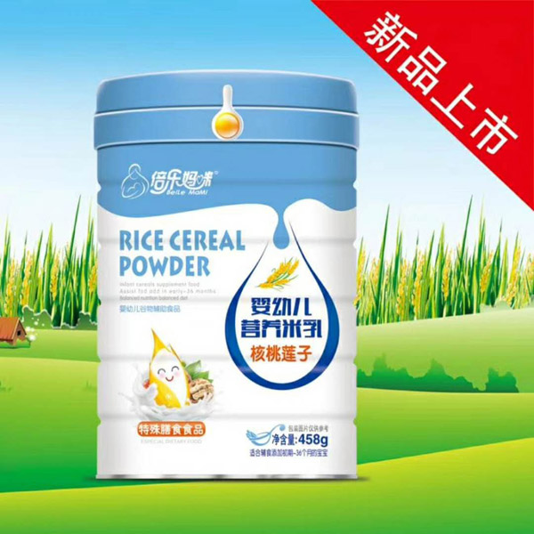 倍樂媽咪嬰幼兒營養米乳罐裝-核桃蓮子