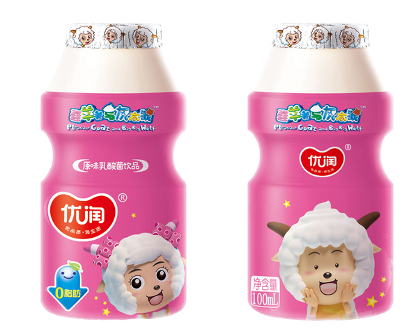 優潤原味乳酸菌飲品 瓶裝紅色