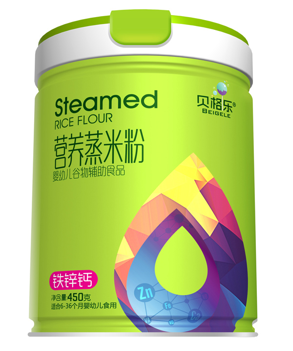 貝格樂營養蒸米粉-鐵鋅鈣 聽裝