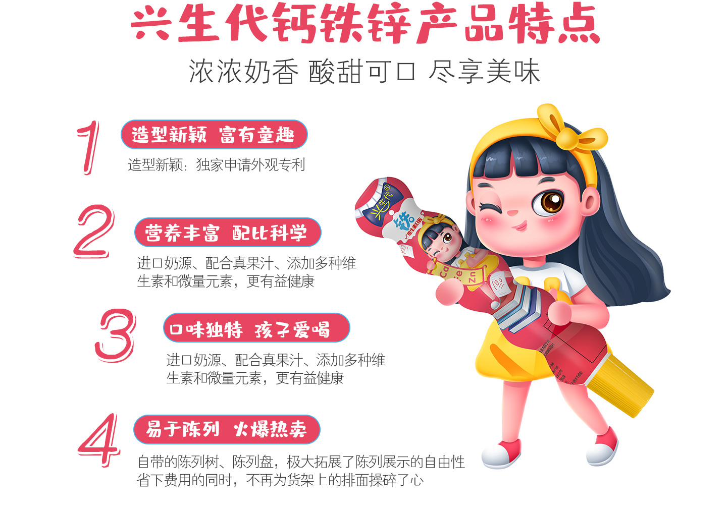 興生代鈣鐵鋅果味飲品