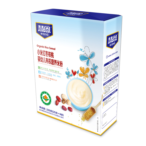 慧恩小米紅棗核桃嬰幼兒有機營養米粉225g