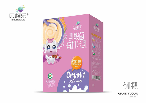 貝格樂(lè)乳酸菌有機(jī)米乳-鈣鐵鋅 盒裝