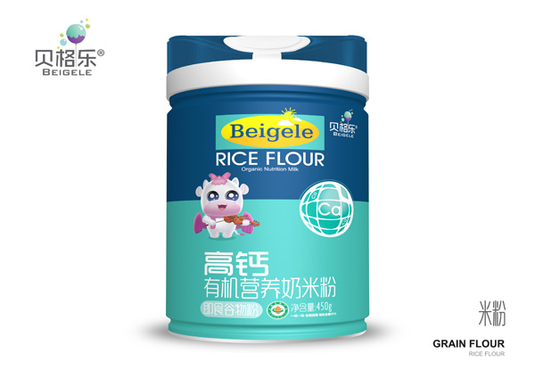 貝格樂高鈣有機營養奶米粉 聽裝