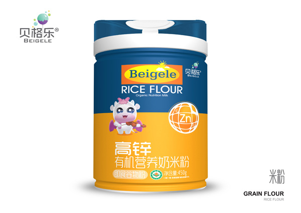 貝格樂高鋅有機營養奶米粉 聽裝